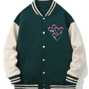 เสื้อแจ็คเก็ตวาร์ซิตี้แบบมีแขนขนสัตว์สั่งทำคุณภาพสูงจากโรงงาน เสื้อแจ็คเก็ตวาร์ซิตี้ผู้ชายคุณภาพสูง - Product Image 1