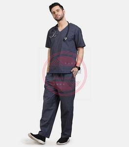 Tenue de gommage à 5 poches pour hommes, manches courtes, uniforme d'infirmière médicale hospitalière - Product Image 3