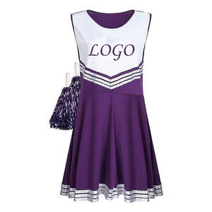 Uniformes de Animadoras para Espectáculos de Baile, Personalizados al por Mayor, para Niñas, 100% Poliéster, Secado Rápido, Diseño Impreso, Logotipo Personalizado - Product Image 3