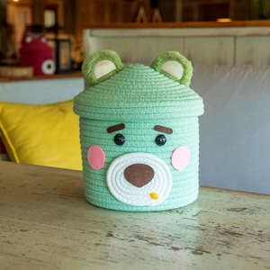 Cesta de Almacenamiento Cubierta con Cuerda de Algodón, Organizador de Escritorio para el Hogar, para Cosméticos, Refrigerios, Artículos Diversos, Cestas y Contenedores de Tela - Product Image 5