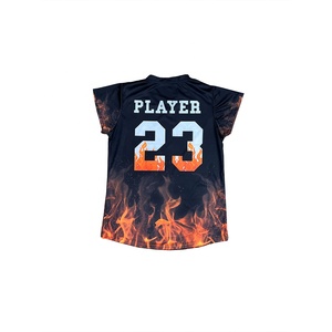 Personalizado nuevo diseño transpirable béisbol cuello en V Jersey al por mayor de alta calidad sublimación Softball señoras Jersey - Product Image 6