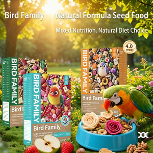 Makanan Burung Beo Alami Premium Grosir Campuran Biji Burung Buah Beku Kering untuk <span class=keywords><strong>Budgie</strong></span> <span class=keywords><strong>Cockatiel</strong></span> Macaw Abu-abu Afrika Pabrik OEM - Product Image 1