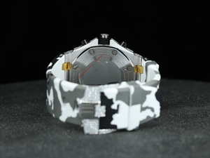 Reloj de Pulsera Cronógrafo de Lujo para Hombre, Movimiento Mecánico Suizo de Acero Inoxidable, Diamantes Moissanite VVS, Correas de Goma Personalizadas - Product Image 5