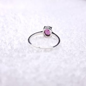 Rodolita piedra OvalCut moda diseño romántico anillo 925 Plata clásico mujer chica aniversario regalos - Product Image 5