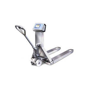 Transpaleta de Acero Inoxidable AISI316 con Báscula Industrial, Equipo Logístico para Montacargas - Product Image 1