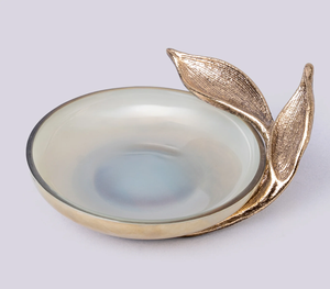 Distributeur de savon en verre de luxe avec fleur d'or Design élégant bouteille de pompe de lotion de salle de bain pour décor de vanité - Product Image 5