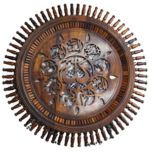 Art mural islamique suspendu en bois élégant dans des tailles personnalisées, Art mural artisanal en gros, bel art mural islamique - Product Image 4