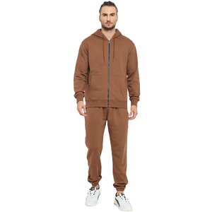 New Custom Men's Soccer <b>Track</b> Suit with Custom Logo 100% Cotton Fleece 2 in 1 Design Streetwear Winter Jogging Suit - Product Image 4