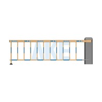 Barrière de parking automatique AKE IP54 à bras droit avec moteur sans balais pour système de contrôle d'accès entrée/sortie de véhicules