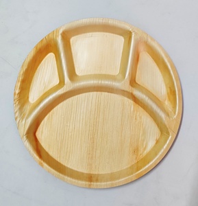 Assiette de service à sections profondes à 4 compartiments écologiques de 12 pouces Pots de crème à sucre polyvalents durables pour restaurants de restauration - Product Image 3