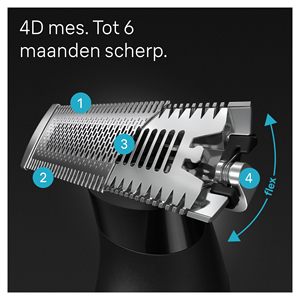 Rasoir électrique étanche IPX7, longue autonomie, tondeuse à barbe, tondeuse corporelle, 7 accessoires, peigne adapté aux zones sensibles du visage - Product Image 1