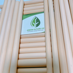 Pailles en bambou naturel écologiques et durables, emballées individuellement, compostables et biodégradables, pour événements et restauration - Product Image 1
