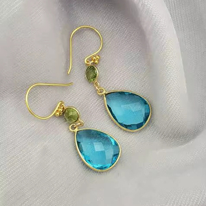 ต่างหูระย้าทรงพีระมิดราคาถูก ชุบทองคำขาว 925 ประดับคริสตัล ของขวัญงานแต่งงานสไตล์วินเทจ สำหรับงานปาร์ตี้ ขายส่ง - Product Image 1