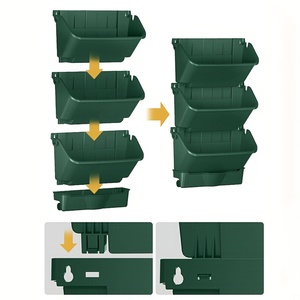 Sistema di irrigazione a goccia <span class=keywords><strong>per</strong></span> fioriere verticali, fioriere in plastica da parete con montaggio a scatto, fori e vassoio <span class=keywords><strong>per</strong></span> piante succulente - Product Image 5