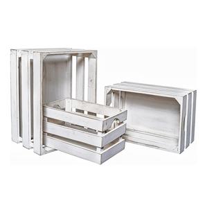 Rustic Wooden Slat <b>Storage</b> Trays Nesting Decorative Display <b>Crates</b> Natural - Product Image 5