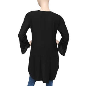 Women's Western Georgette <b>Top</b> - Black - Product Image 2