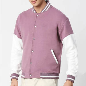 High Quality Custom Design Men's Varsity Jacket Stand Collar Canvas <b>Fabric</b> Customizable Colors Sizes Breathable Eco-Friendly - Product Image 2