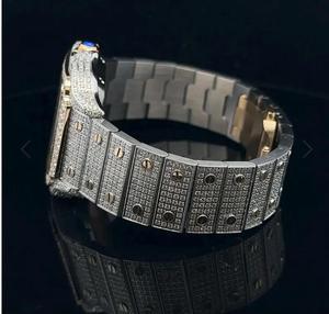 นาฬิกากลไกทรงสี่เหลี่ยมแบบอะนาล็อกโบราณคุณภาพสูงมาใหม่นาฬิกาสแตนเลสสตีลพรีเมียมแบบทูโทนหรูหรา20มม. - Product Image 2