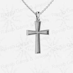 Top Selling Genuine 925 Sterling Silver <b>Cross</b> Semi Mounting Blank Bezel <b>Charm</b> Pendant Setting for Findings Jewelry Components - Product Image 2