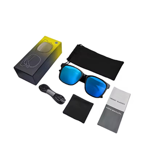 Gafas inteligentes GS08 con protección contra luz azul y UV, carga magnética, micrófono y altavoz para música, llamadas y reducción de ruido. - Product Image 1