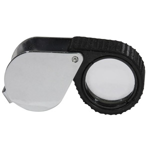 Loupe à œil grossissante 10X en laiton noir chromé de 18 mm pour l'art, l'artisanat et les bijoux, outil de loisir - Product Image 1