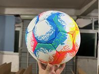 Ballon de football professionnel taille 5 en cuir PU, cousu à la machine, thermocollé, haute qualité, durable, léger, écologique, OEM