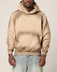Sudaderas con capucha de lavado ácido de diseño personalizado al por mayor para hombre, jersey de manga larga de 600GSM, sudaderas técnicas bordadas, estilo de calle - Product Image 1