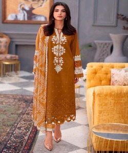 Costume pakistanais Kameez 2 pièces ensemble Dubai Abaya élégant lin robe modeste hiver Abaya turquie musulmane vêtements pour femmes - Product Image 1