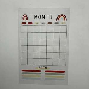 Edición 2025 modelo-20 organizador de planificador mensual reutilizable pizarra blanca de borrado en seco electricidad estática que sostiene la superficie de metal de vidrio - Product Image 5