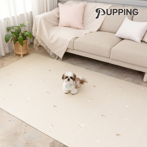 พรมสัตว์เลี้ยงดีไซน์แบบเกาหลีแผ่นปูรองให้อาหารสัตว์เลี้ยงทำจาก PVC กันน้ำกันลื่นและทำความสะอาดง่ายดีไซน์สำหรับสุนัขและแมว - Product Image 6