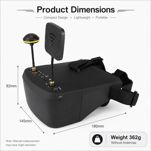 Gafas FPV 800D 5 8G 40CH Diversity con DVR, Auriculares con Pantalla de 5 Pulgadas y Diseño Desmontable para Drones RC - Product Image 3
