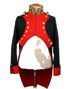 新款白色英国拿破仑制服平民燕尾服夹克男式拿破仑法国皇帝服装外套