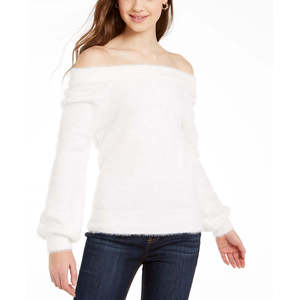 Maglione da donna Almost Famous con spalle scoperte, taglia grande, bianco, in maglia - Product Image 1