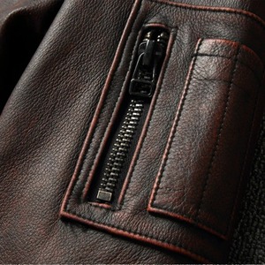 Chaqueta de cuero boxy personalizada para hombre, chaqueta con cremallera de peso pesado, ropa de calle de talla grande, logotipo personalizado, fábrica de chaquetas para hombre - Product Image 5