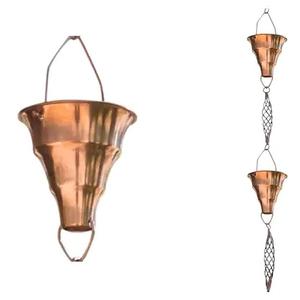 Rain Chain Outdoor Decoration Ornaments Metal <b>Cardboard</b> <b>Box</b> Bell Style Decorative Hanging Iron Copper Modern Eco-friendly 68"H - Product Image 3