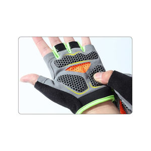 Precio al por mayor, recién llegados, guantes de Ciclismo de medio Dedo de cuero y neopreno lavables de alta calidad, Color personalizado y embalaje - Product Image 2