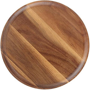 Assiettes plates en bois faites à la main à vendre ensemble en bois d'acacia écologique pour la cuisine assiettes de service en bois d'acacia naturel durables - Product Image 5