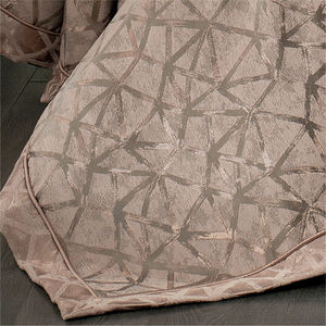 Ensemble de couvre-lit Guzide ELIZ Classic 4 pièces rayé en rose séché, 100% chenille tissée, anti-acariens, lavable, taille King, pour usage domestique - Product Image 5