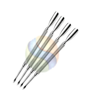 Pousse-cuticules en acier inoxydable double extrémité de qualité supérieure, logo personnalisé, outil de beauté, pousse-cuticules professionnel en acier inoxydable - Product Image 1