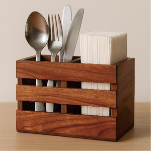 Cadeaux de Noël pour la maison, porte-couteaux de cuisine en bois <span class=keywords><strong>laqué</strong></span> <span class=keywords><strong>blanc</strong></span> rustique rectangulaire, artisanal, grande capacité, durable - Product Image 5