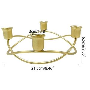 Meilleure vente support de bougie en forme de couronne fiable Table de mariage métallique à 4 têtes décoratif haut tendance bougie de décoration de la maison - Product Image 2