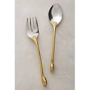 Juego de Cubiertos de utensilios de cocina Diseño de acabado Acero inoxidable Diseño completamente metálico Herramientas de cubiertos de plata Juego de cubiertos brillantes - Product Image 6