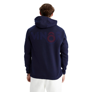 Sudadera con Capucha Casual para Hombre, 100% Algodón, Forro Polar, Logotipo Personalizado Bordado, Invierno, Ecológica, Transpirable, 2 Piezas - Product Image 3