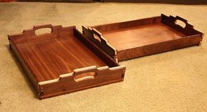 GRAND PLATEAU IMPRIMÉ EN BOIS MEILLEURE QUALITÉ SCULPTÉ Forme carrée disponible et artisanat indien meilleur échantillon Offre Spéciale - Product Image 5