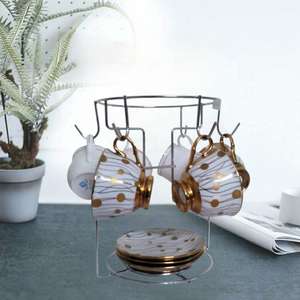 Top Decorative Iron Metal Gold Tea Cup Mug Holder <b>Stand</b> Storage Holders kitchen <b>Stand</b> Decorative - Product Image 2