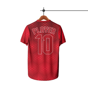 Maillots de football personnalisés pour hommes adultes, impression par sublimation, 100% polyester, noms et numéros d'équipe personnalisés, maillot de football - Product Image 3