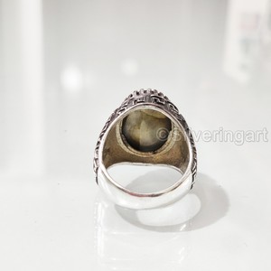 Grossiste Bague pour hommes Bague en argent sterling 925 naturelle AAA bleu feu Labradorite Pierre de naissance Bague arabe orientale Bijoux - Product Image 6
