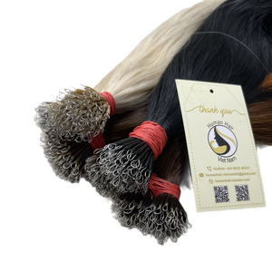 12A ต่อผมมนุษย์เคราตินปลายไมโครลิงก์สีดำเรียงตามหนังศีรษะ - Product Image 5