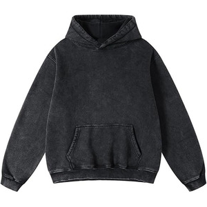 Sudadera de Invierno 2025 para Hombre, con Logotipo Personalizado, de Alta Calidad, Lavado Ácido, Tallas Grandes, Parches Bordados, Transpirable y Resistente - Product Image 1