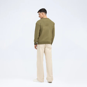 Sudadera de cuello redondo de poliéster/algodón de lujo para otoño con impresión de logotipo personalizado de secado rápido y transpirable para hombres - Product Image 5